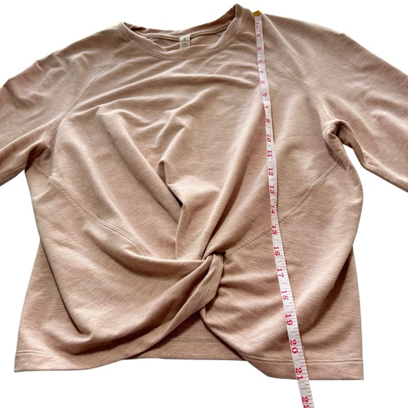 LULULEMON Tuck and Gather‎ Pullover Light Pink Knot Tie Flawed Size 4 Yoga - Picture 11 of 12